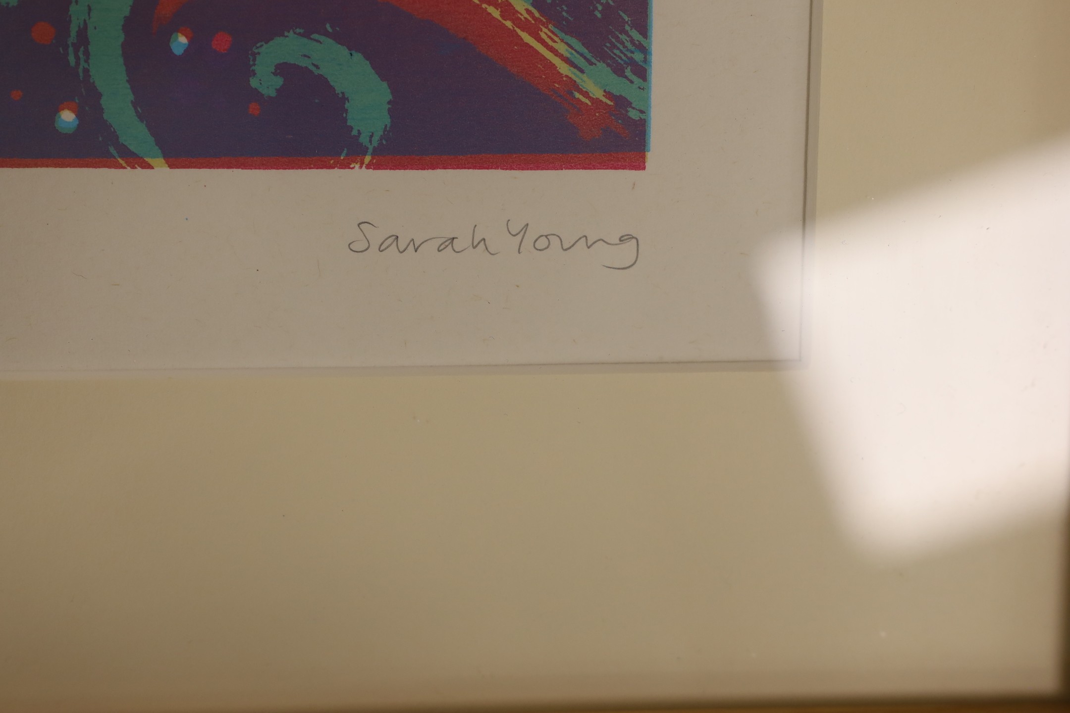 Sarah Young, limited edition screenprint, ‘Starlings Over West Pier’, 61/100, signed, 32 x 64cm